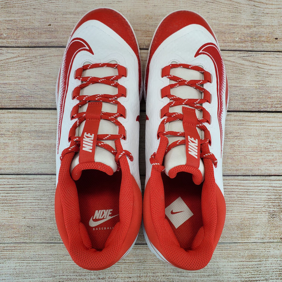 Nike Alpha Huarache Elite 4 Low MCS Molded Baseball Cleats Red Men's Size 10.5 - Picture 7 of 8
